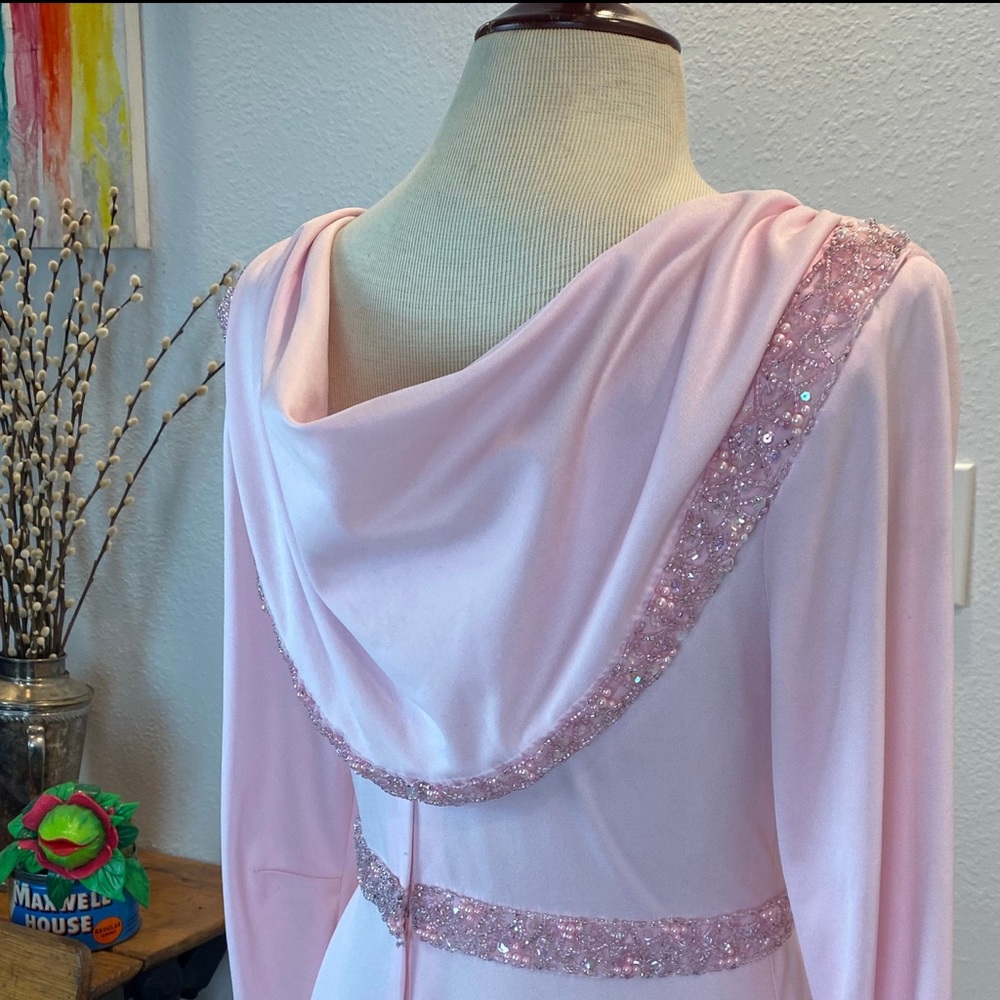 1970s Pink Maxi Dress / 1970s Dress - plus size - Picture 5 of 6